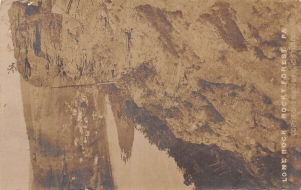 Rocky Forest Pennsylvania Wyoming County Lone Rock Real Photo Postcard AA63882