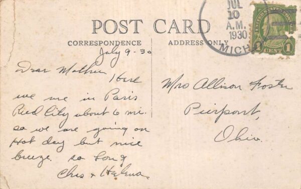 Paris Michigan State Trout Hatchery Stock Ponds Real Photo Postcard AA63891 - Image 2