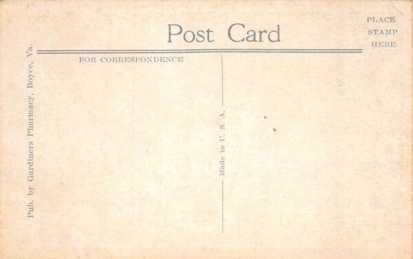 Boyce Virginia Old Chapel Exterior View Vintage Postcard AA63899 - Image 2