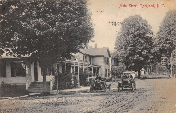 Rockland New York Main Street Vintage Postcard AA63918