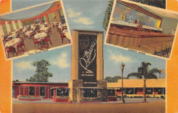 Beverly Hills California The Potisserie Restaurant Vintage Postcard AA63919