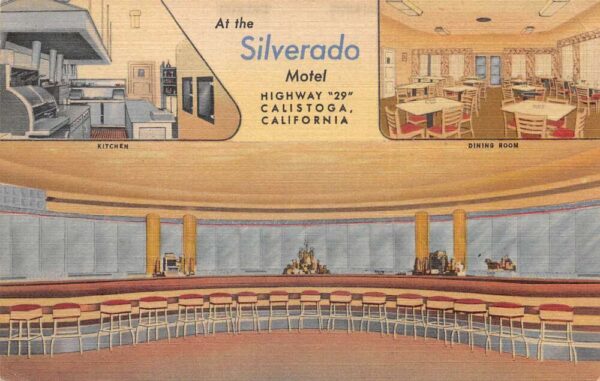 Calistoga California Silverado Motel Linen Vintage Postcard AA63926