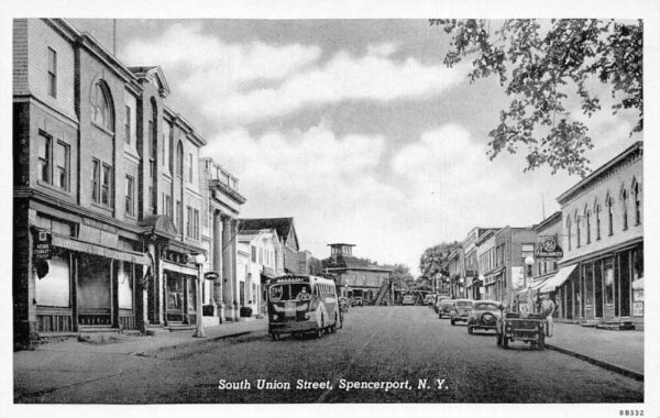 Spencerport New York South Union Street Vintage Postcard AA63932