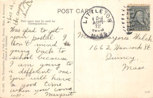 Littleton Massachusetts Orthodox Church Vintage Postcard AA63950 - Image 2