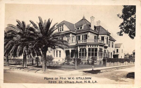 New Orleans Louisiana St Charles Avenue Stillson Home Real Photo PC AA63958