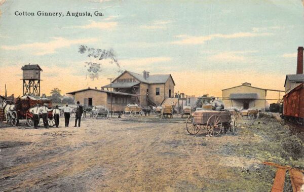 Augusta Georgia Cotton Ginnery Vintage Postcard AA63961