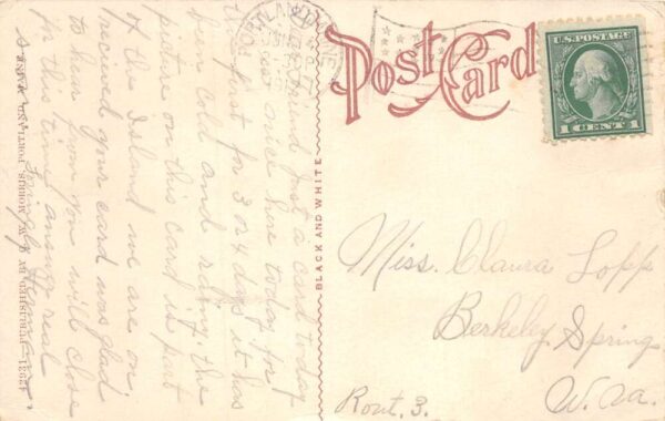 Portland Harbor Michigan Diamond Island Vintage Postcard AA63989 - Image 2