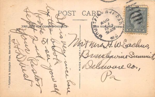 Lake Park Maryland The Leaping Brook Scenic View Vintage Postcard AA64007 - Image 2