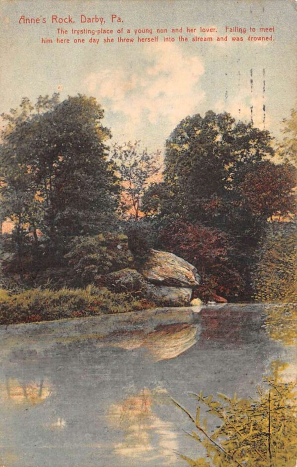 Darby Pennsylvania Anne's Rock Scenic View Vintage Postcard AA64020