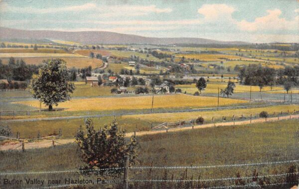 Hazelton Pennsylvania Butler Valley Birds Eye View Vintage Postcard AA64028