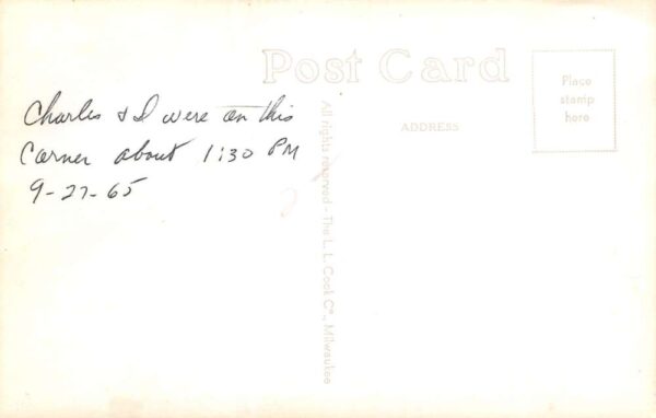 Arcola Illinois Main Street Looking East Real Photo Vintage Postcard U508 - Image 2