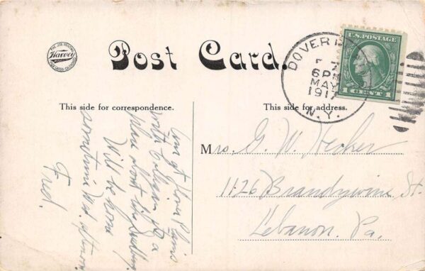 Dover Plains New York Post Office and Main Street Exterior Vintage Postcard U513 - Image 2