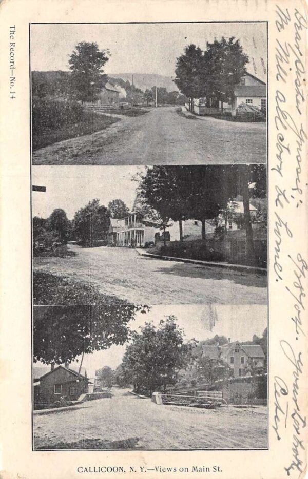 Callicoon New York Several Views of Main Street Vintage Postcard U528