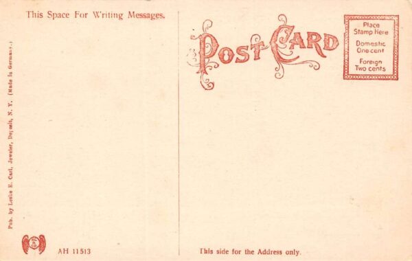 Deposit New York Front Street Fire Station on the Left Vintage Postcard U543 - Image 2