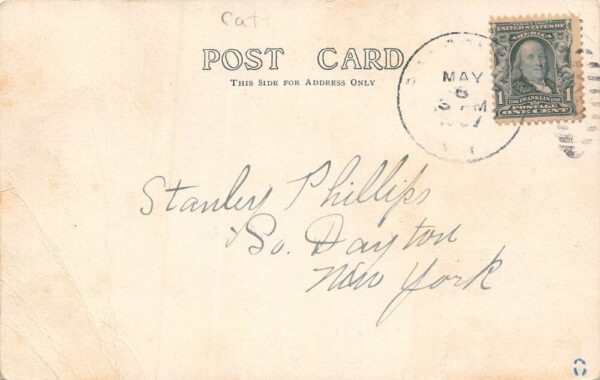 Randolph New York 323 Main and Jamestown Streets Businesses Vintage PC U562 - Image 2