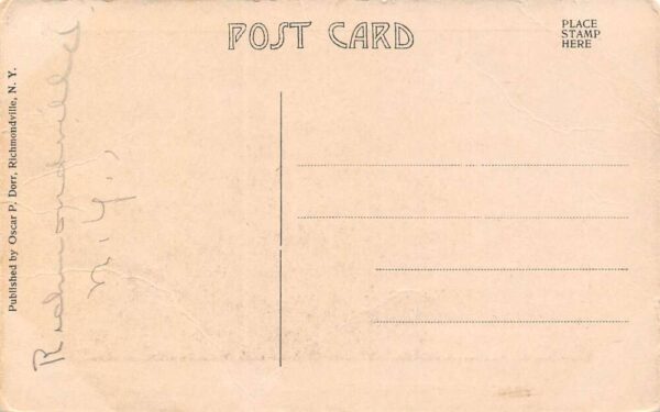 Richmondville New York Bird's Eye View from Depot Vintage Postcard U563 - Image 2