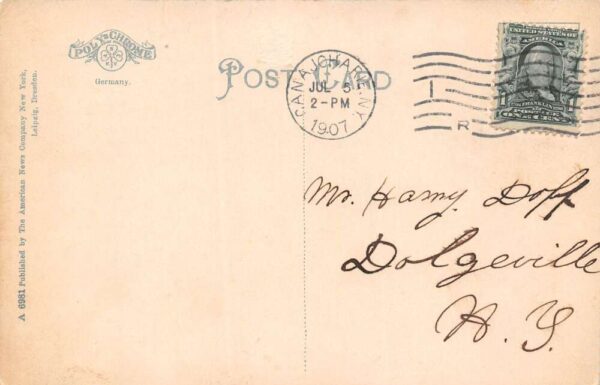 Canajoharie New York Hotel Wagner and Post Office Exterior Vintage Postcard U580 - Image 2