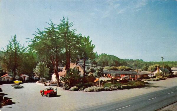 Cambria California Bluebird Motel Bird's Eye View Vintage Postcard U606