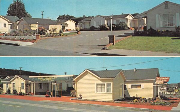 Eureka California Fort Humboldt Motel Exterior Views Vintage Postcard U622