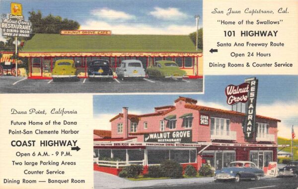 San Juan Capistrano California Walnut Grove Restaurant Dining Room PC U666