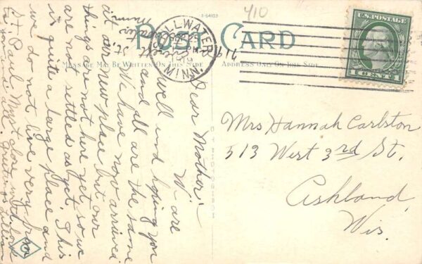 Stillwater Minnesota East Chestnut Street Shops Vintage Postcard U709 - Image 2