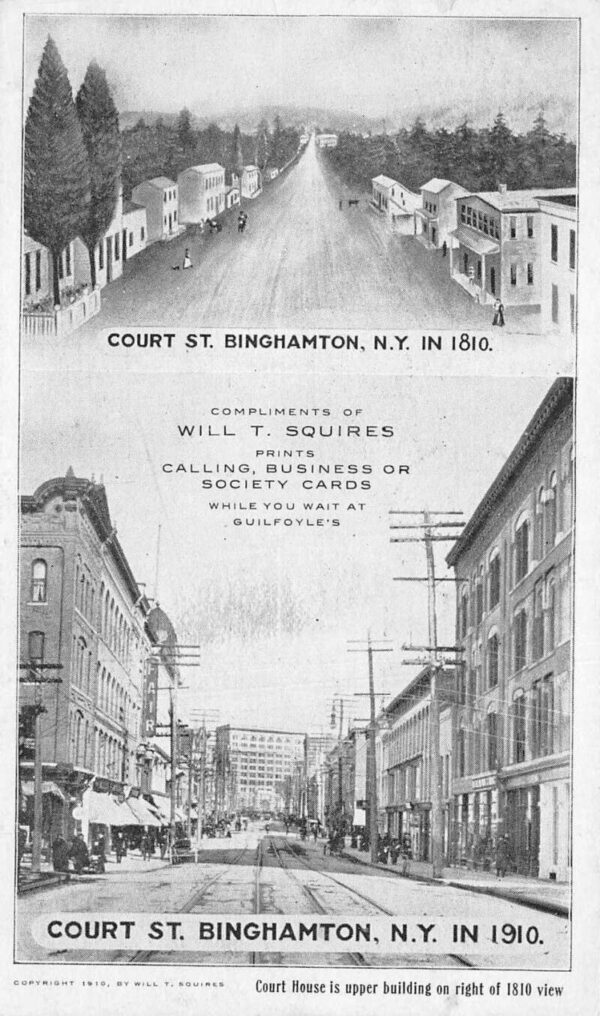 Binghamton New York Views of Court Street Vintage Postcard U720