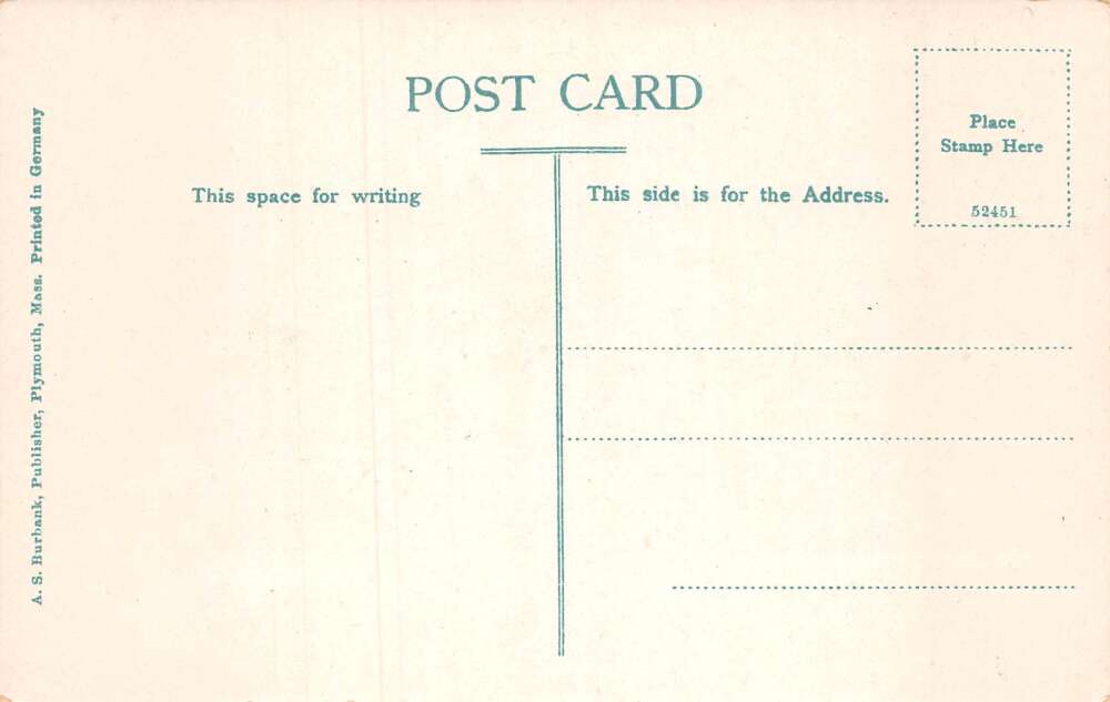 Kingston Massachusetts Summer Street Post Office Vintage Postcard U733 - Image 2