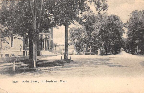 Hubbardston Massachusetts Main Street Residences Vintage Postcard U736