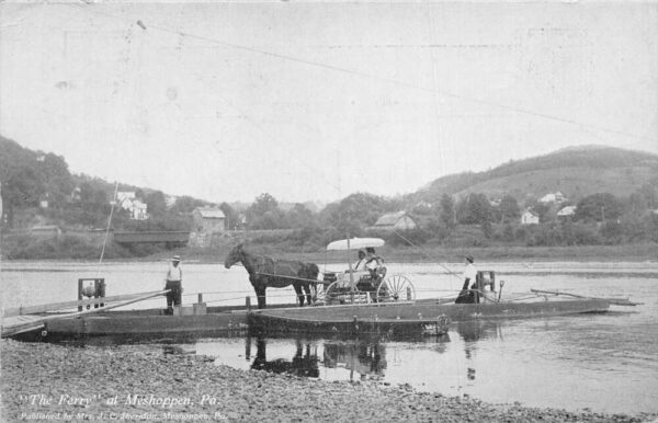 Meshoppen Pennsylvania Ferry on the Water Vintage Postcard U767