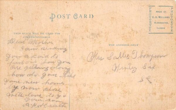 Aldeo Illinois Mercer Building Vintage Postcard U775 - Image 2
