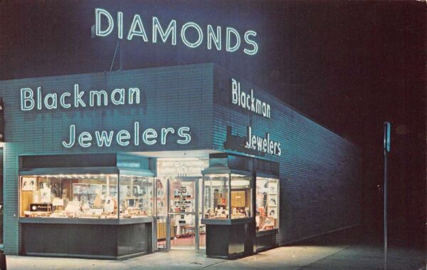 Evergreen Park Illinois Blackman and Sons Jewelers Exterior View Vintage PC U777