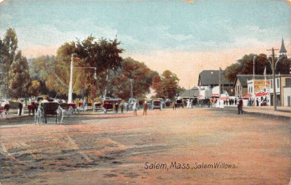 Salem Massachusetts Salem Willows Town Center Vintage Postcard U795