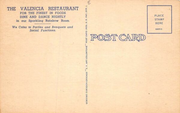 Ceheyenne Wyoming The Valencia Restaurant Interior/Exterior Views Postcard U807 - Image 2