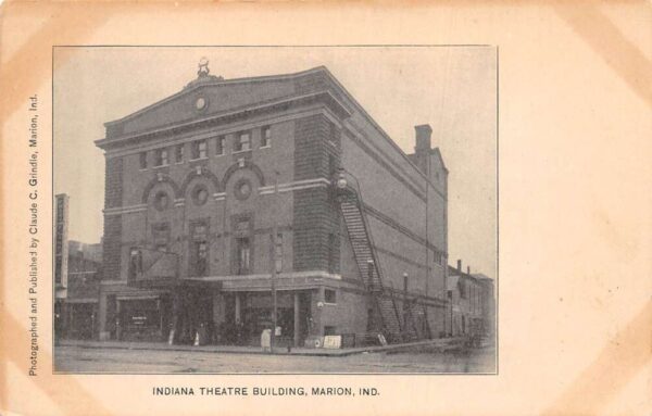 Marion Indiana Indiana Theatre Building Exterior Vintage Postcard U856