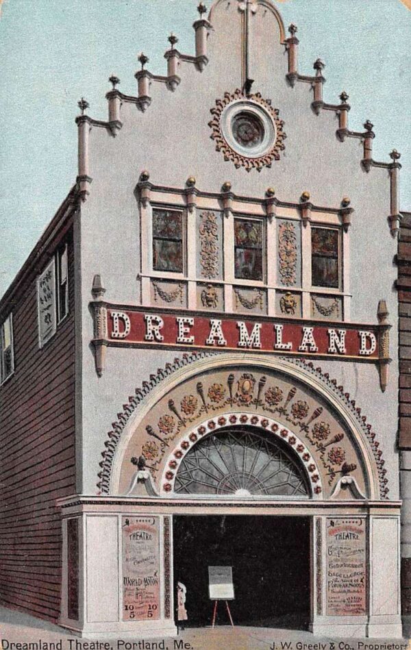 Portland Maine Dreamland Theatre Entrance Vintage Postcard U857