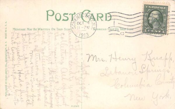 Schenectady New York Bird's Eye View of Dolles Park Vintage Postcard U863 - Image 2