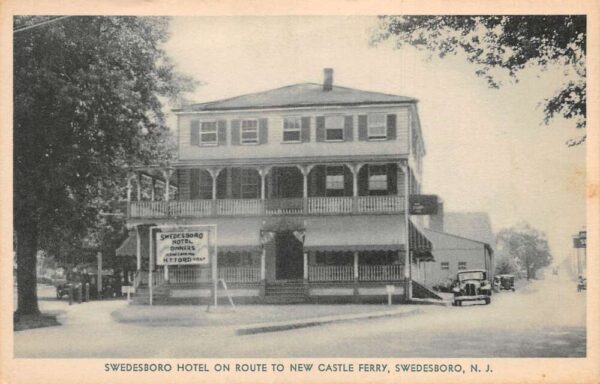 Swedesboro New Jersey Swedesboro Hotel Vintage Postcard AA64202