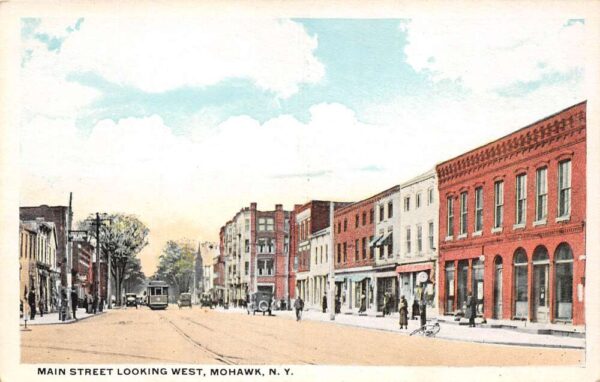 Mohawk New York Main Street Looking West Vintage Postcard U913