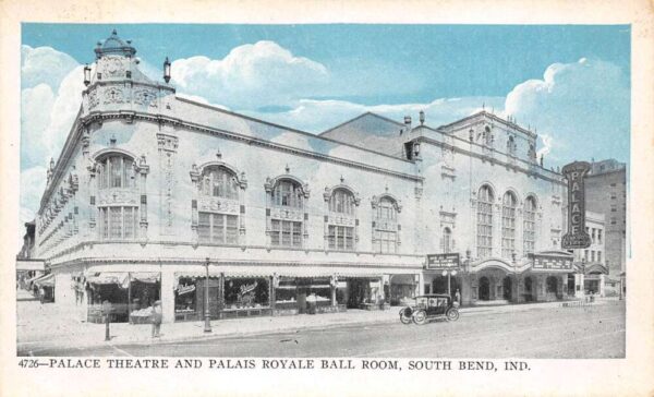 South Bend Indiana Palace Theatre and Palais Royale Ballroom Vintage PC U926