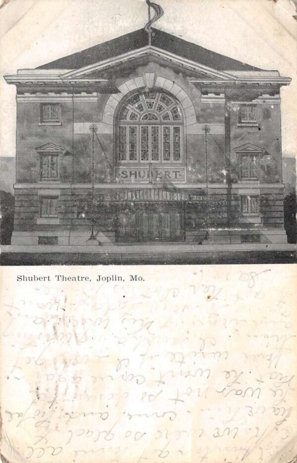 Joplin Missouri Shubert Theatre Street View Vintage Postcard U937