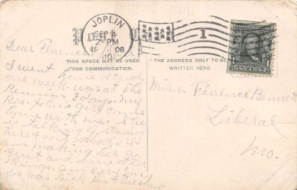 Joplin Missouri Shubert Theatre Street View Vintage Postcard U937 - Image 2