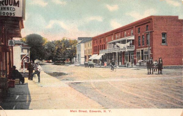 Edwards New York Main Street Vintage Postcard U963