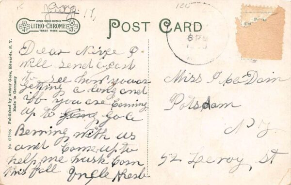 Edwards New York Main Street Vintage Postcard U963 - Image 2