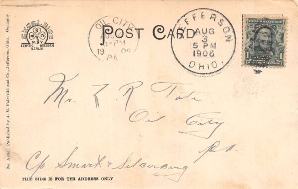 Jefferson Ohio North Chestnut Street Vintage Postcard U975 - Image 2
