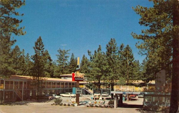 Lake Tahoe California Stardust Lodge Exterior View Vintage Postcard U977