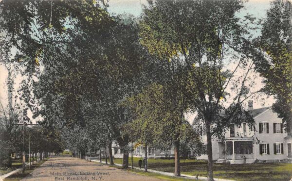 East Randolph New York Main Street Looking West Vintage Postcard U990