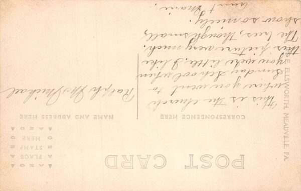 Geneva Pennsylvania ME Church Real Photo Vintage Postcard AA64230 - Image 2