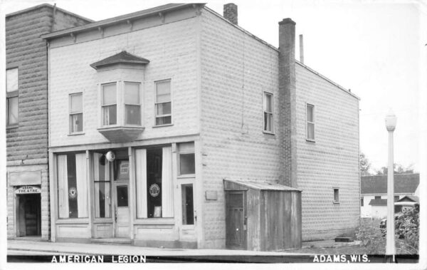 Adams Wisconsin American Legion Real Photo Vintage Postcard AA64240
