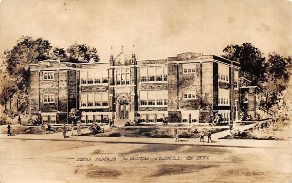 Bloomfield New Jersey Szkola Parafialna Polish School Real Photo PC AA64247