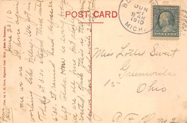 Blissfield Michigan Points of Interest Street Scene Vintage Postcard AA64282 - Image 2